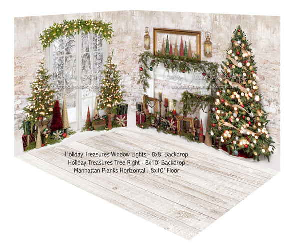 Holiday Treasures Window Lights and Holiday Treasures Tree Right Fabric Room