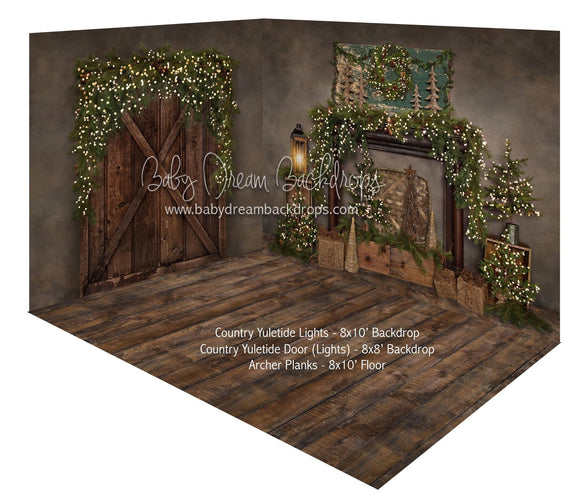 Country Yuletide Lights and Country Yuletide Door (Lights) Fabric Room