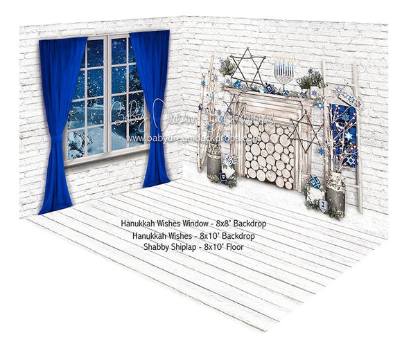 Hanukkah Wishes and Hanukkah Wishes Window Fabric Room