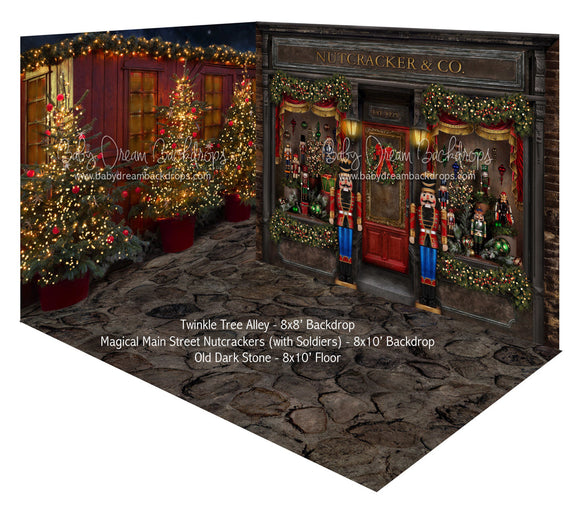 Magical Main Street Nutcrackers with Soldiers and Twinkle Tree Alley Fabric Room