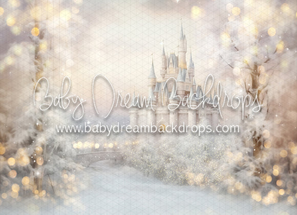 Snowy Castle (Pastel Dreams) with lights (MD)