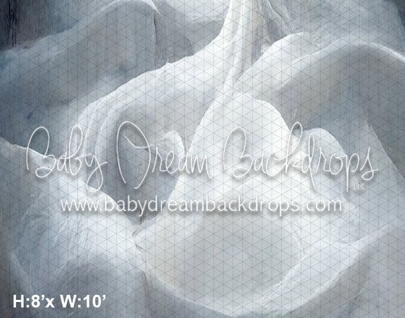 White Swirl Floor Fabric Drop (SM)