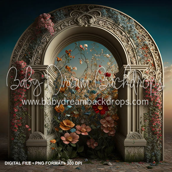 Greece Floral Arch II Digital Download