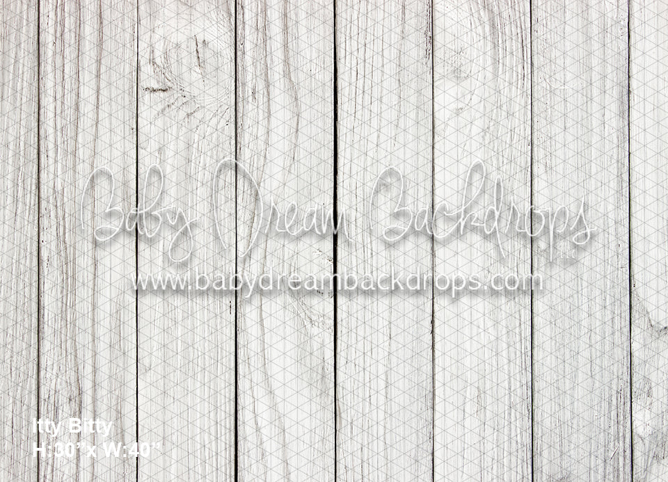 Itty Bitty White Weatherd Wood (BD) Baby Dream Backdrops