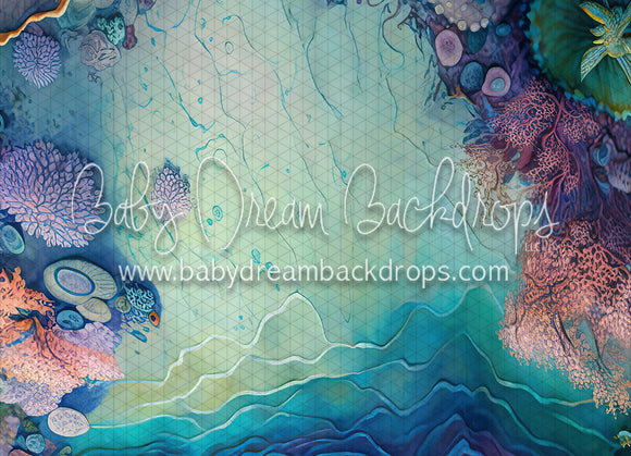 Pastel Mermaid Reef Fabric Floor (MD)