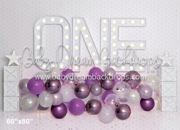 Purpley Party Balloons ONE (BA)