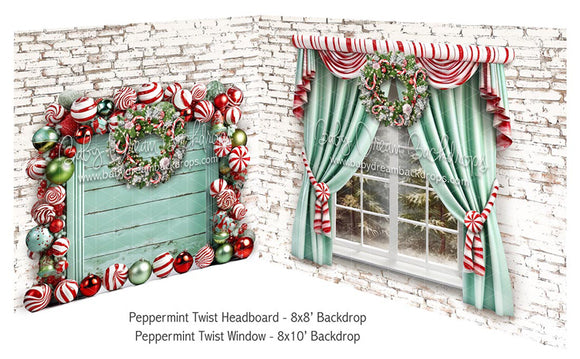 Bundle Peppermint Twist Headboard + Peppermint Twist Window 