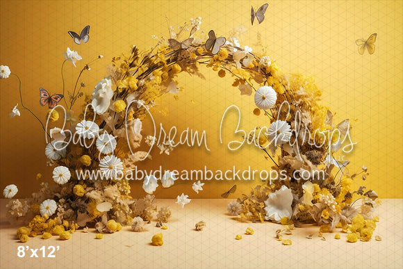 Studio Yellow Butterfly Floral Arch  (AZ)