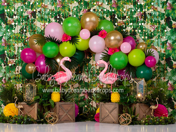 Tropical Flamingo Party 60x80 AH