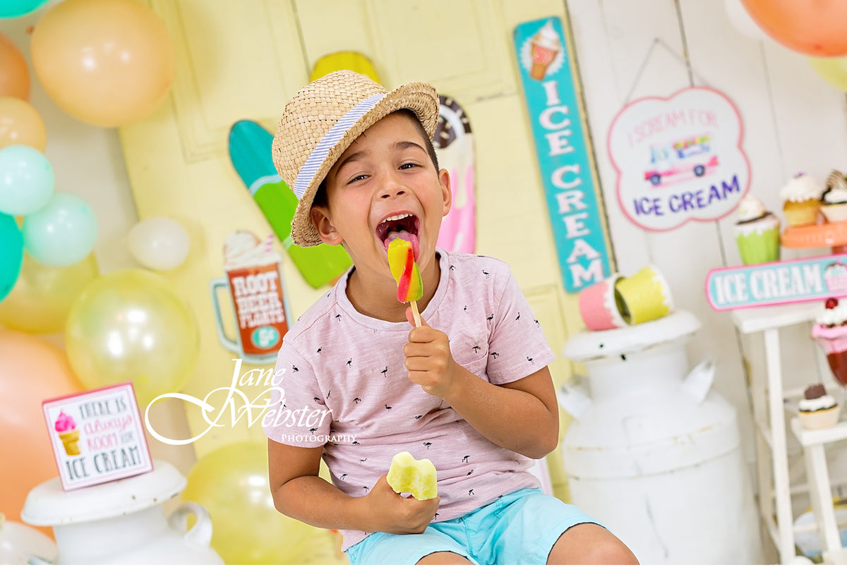 Tropical Ice Cream Shop Baby Dream Backdrops