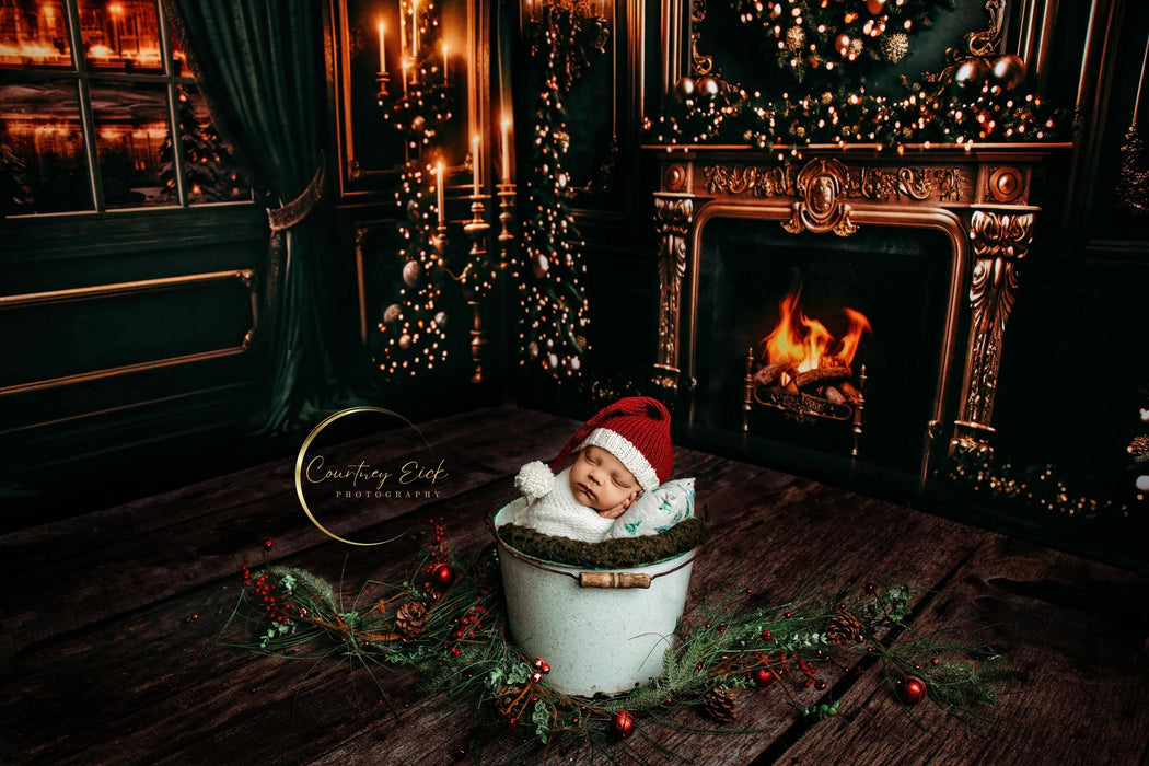 Emerald Glow and Elegance Fireplace (Fire) (JA)