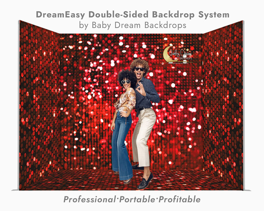 Photo Booth Bundle - DreamEasy DreamFlats, Silicone Edge Backdrops with Floor