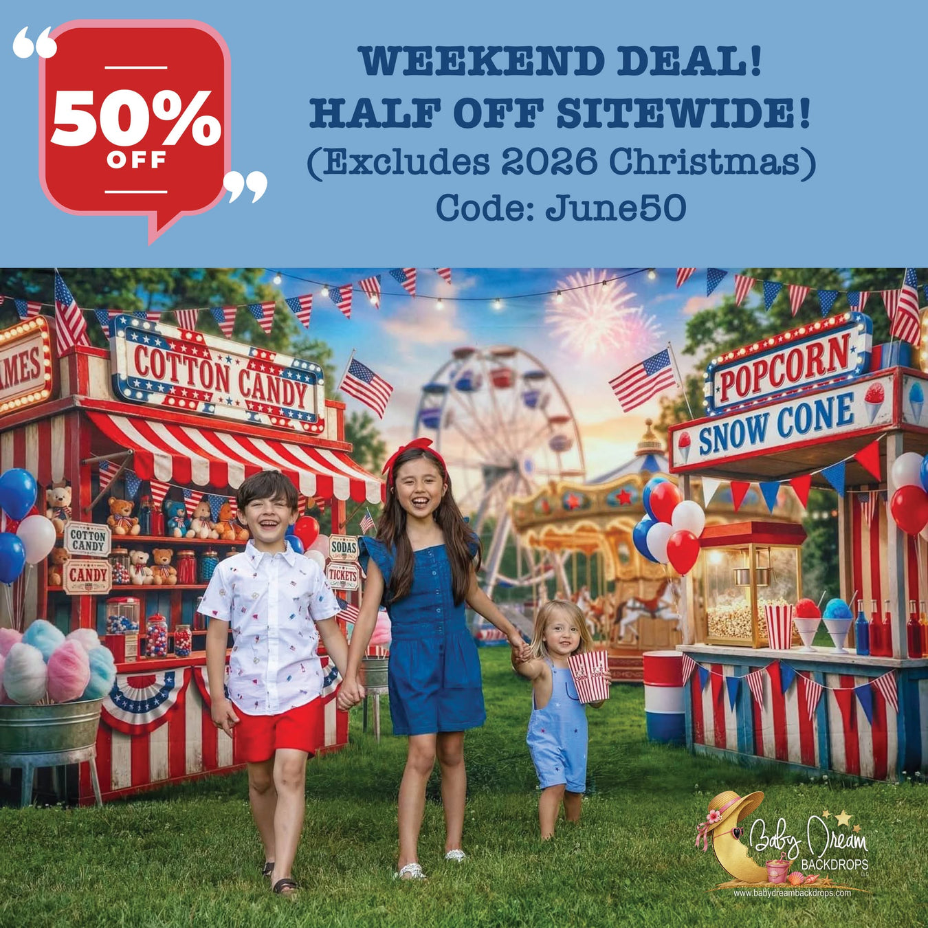 50% off Sitewide!!!