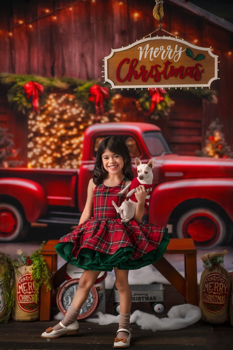 red truck christmas dress Christmas Red Truck Pocket Twirly Dress