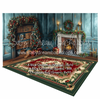 Room A Blue Christmas (Mantel) + Room A Blue Christmas (Books) + Christmas Rug (Green)