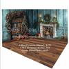 Room A Blue Christmas (Mantel) + Room A Blue Christmas (Books) + Cinder Wood Planks