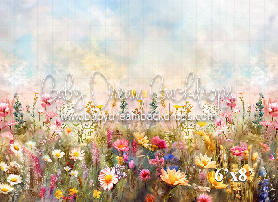 A Pastel Palette Field of Flowers (VR)