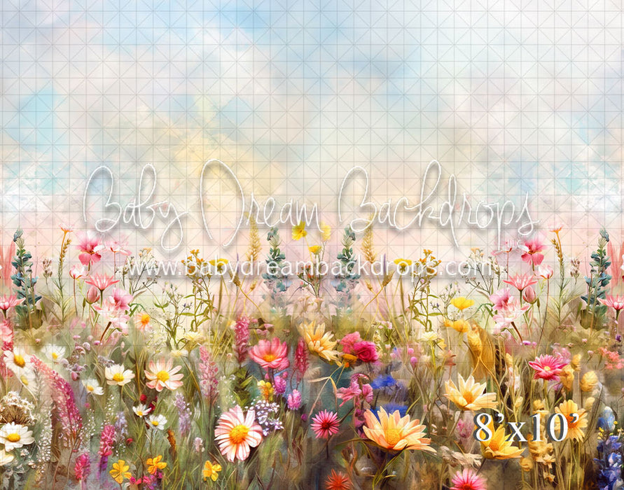 A Pastel Palette Field of Flowers (VR)