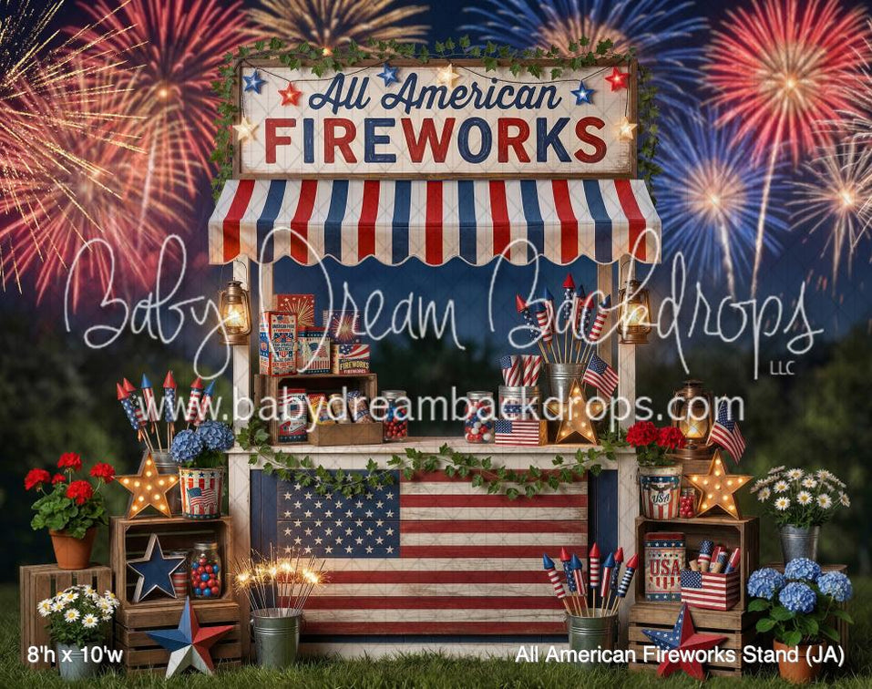All American Fireworks Stand (JA) — Baby Dream Backdrops