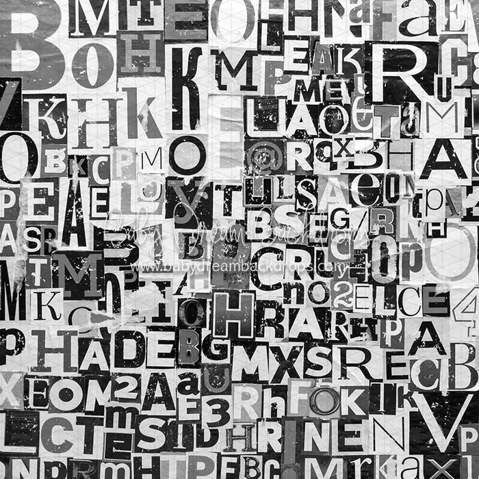 Alphabet Mix BW