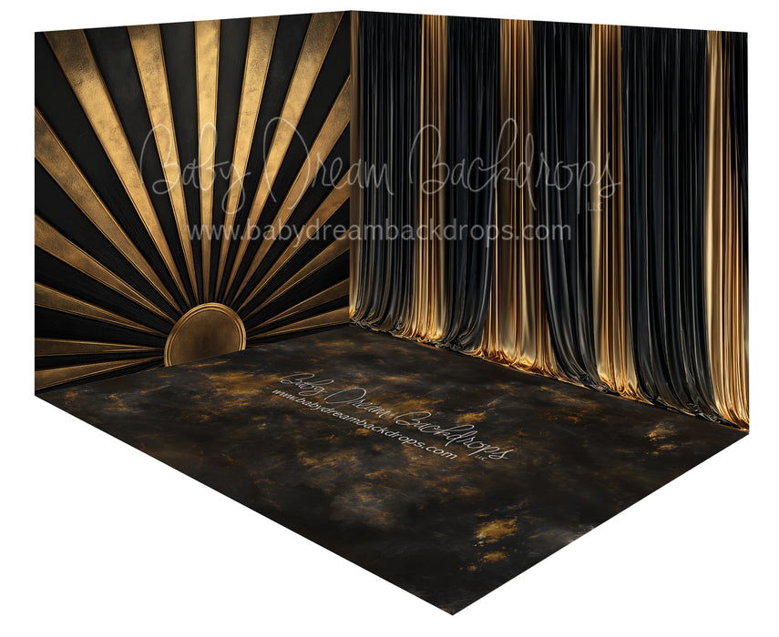 Fabric Room Deco Noir + Deco Royale + Magnificent Marble Gatsby Floor