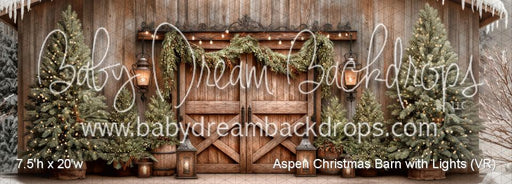 Aspen Christmas Barn with Lights (VR)