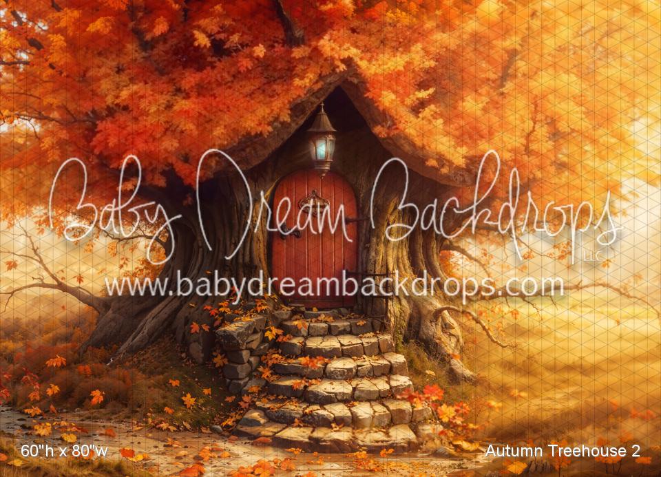 Autumn Treehouse 2 (WM) — Baby Dream Backdrops