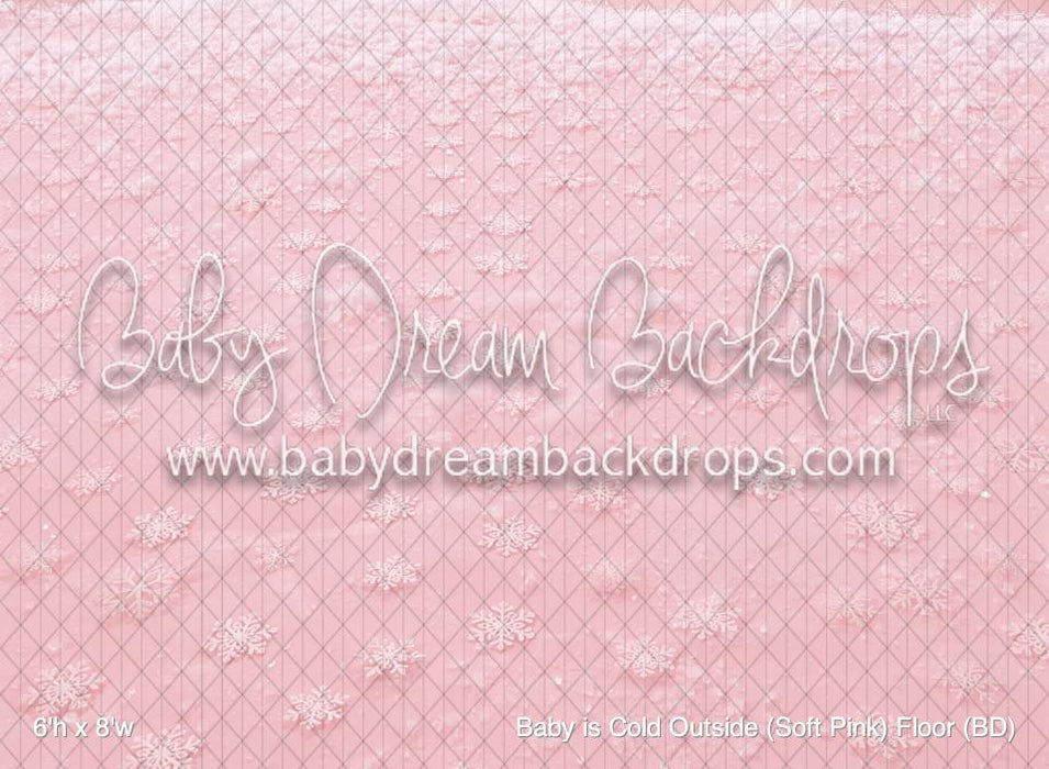 Baby is Cold Outside (Soft Pink) Fabric Floor (BD)