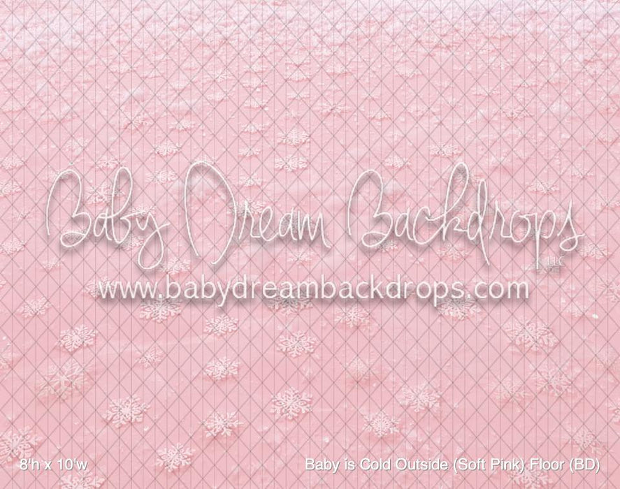 Baby is Cold Outside (Soft Pink) Fabric Floor (BD)