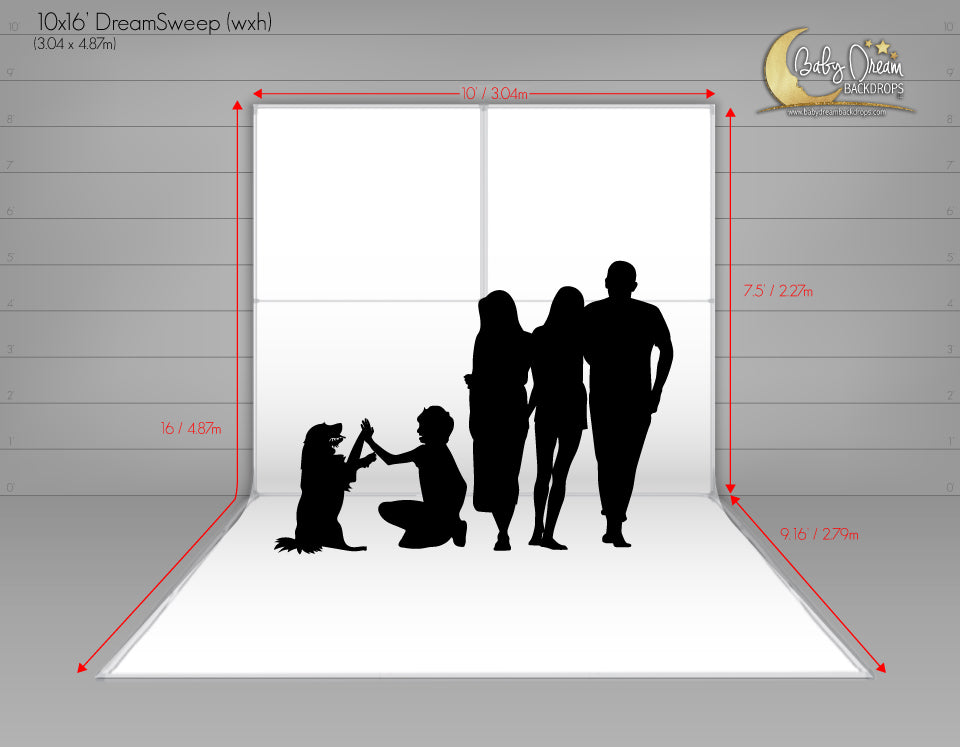 10x16' DreamEasy DreamSweep Silicone Edge Backdrop