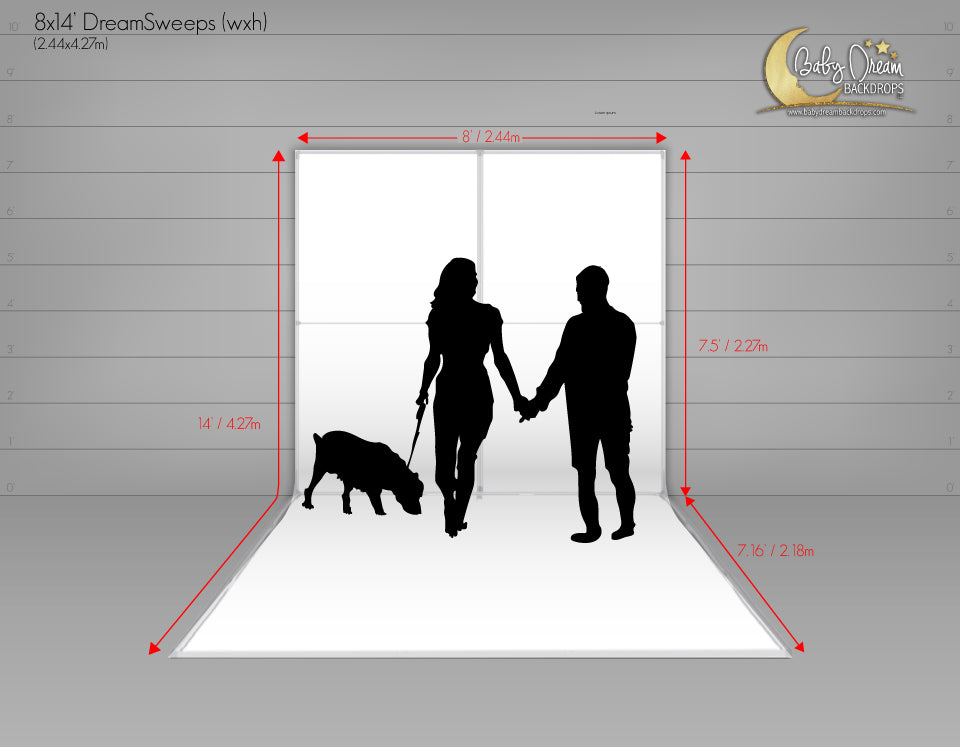 8x14' DreamEasy DreamSweep Silicone Edge Backdrop