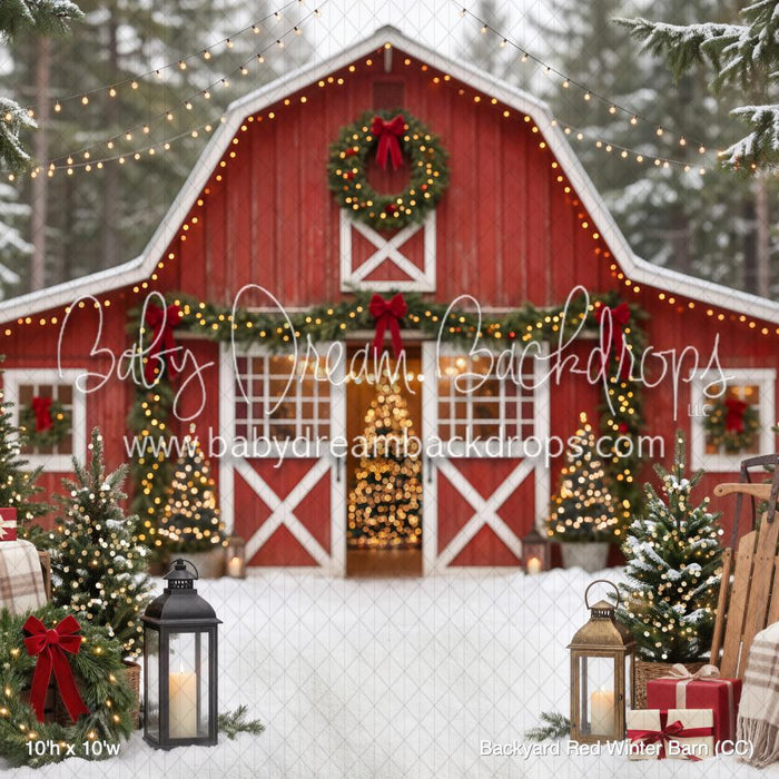 Backyard Red Winter Barn (CC)