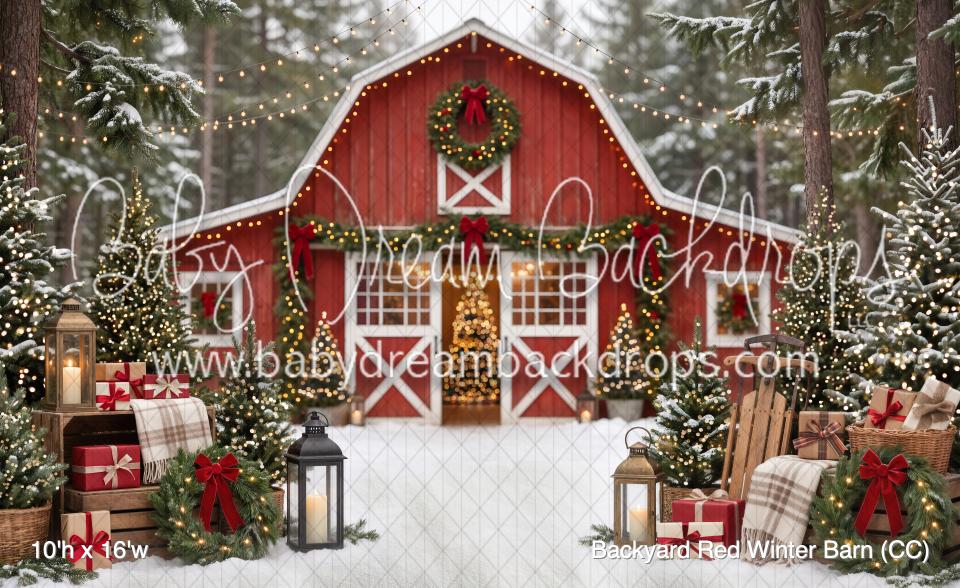 Backyard Red Winter Barn (CC)