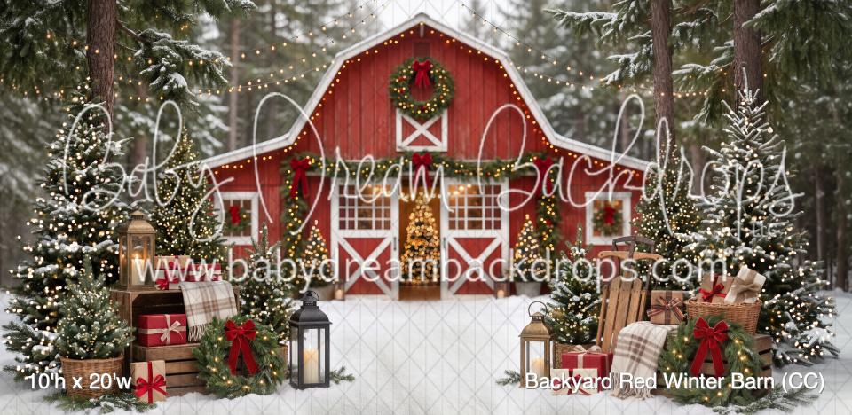Backyard Red Winter Barn (CC)