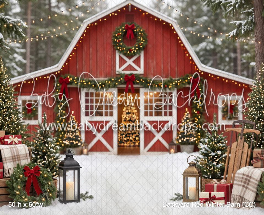 Backyard Red Winter Barn (CC)