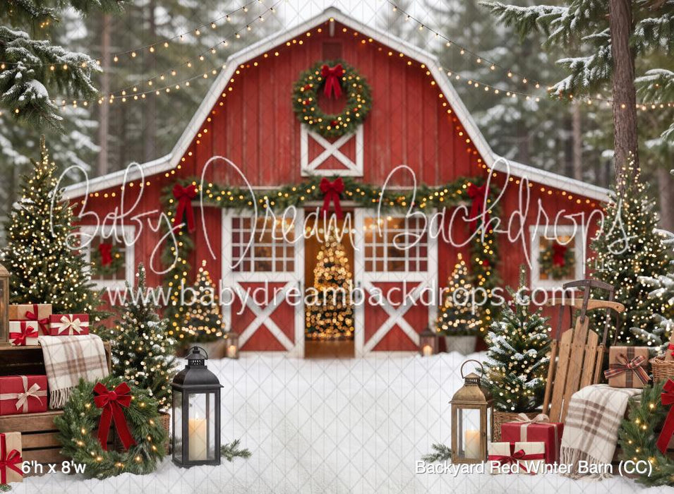 Backyard Red Winter Barn (CC)