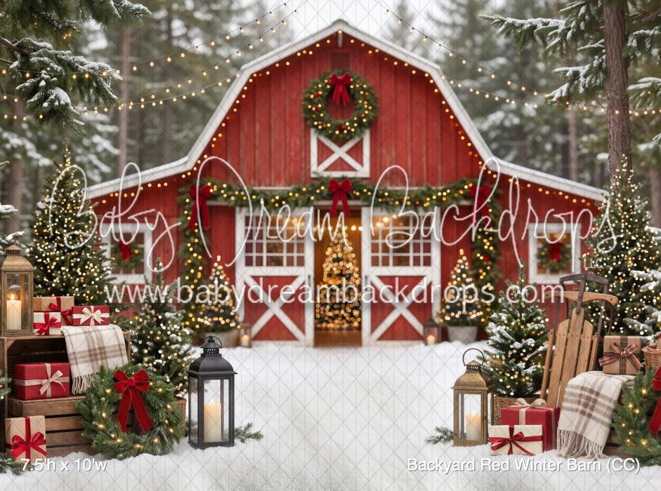 Backyard Red Winter Barn (CC)
