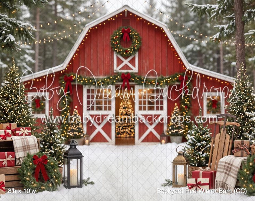 Backyard Red Winter Barn (CC)