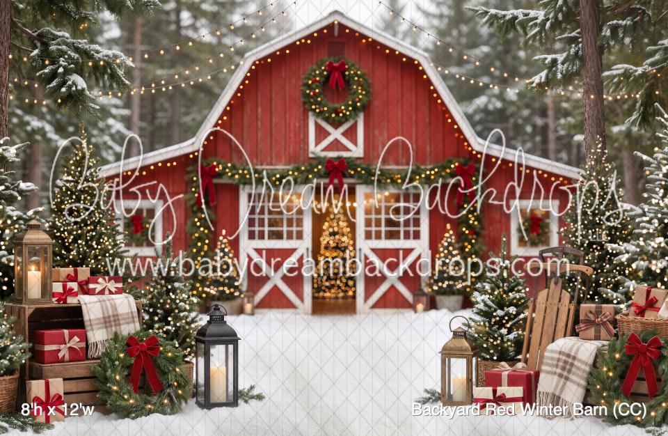Backyard Red Winter Barn (CC)