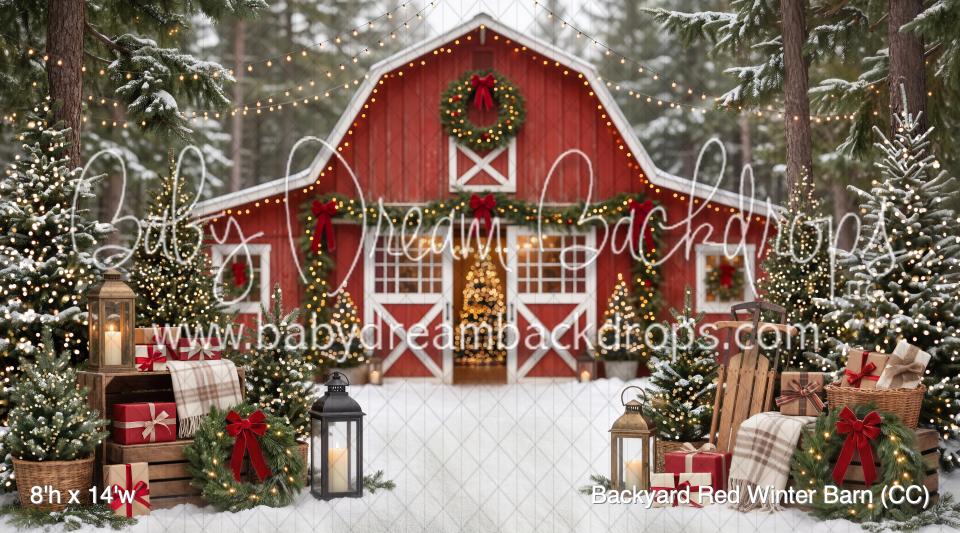 Backyard Red Winter Barn (CC)