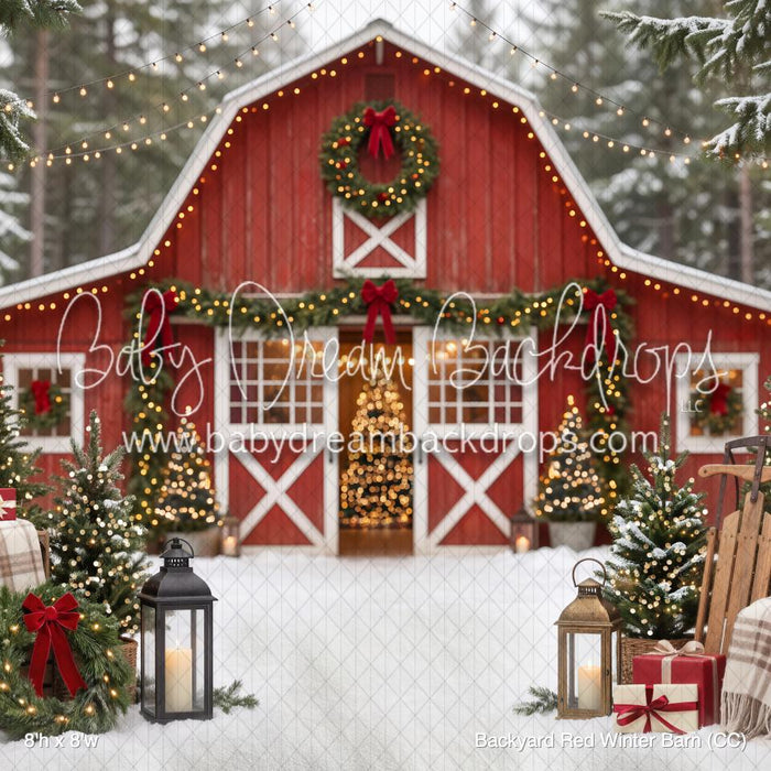 Backyard Red Winter Barn (CC)