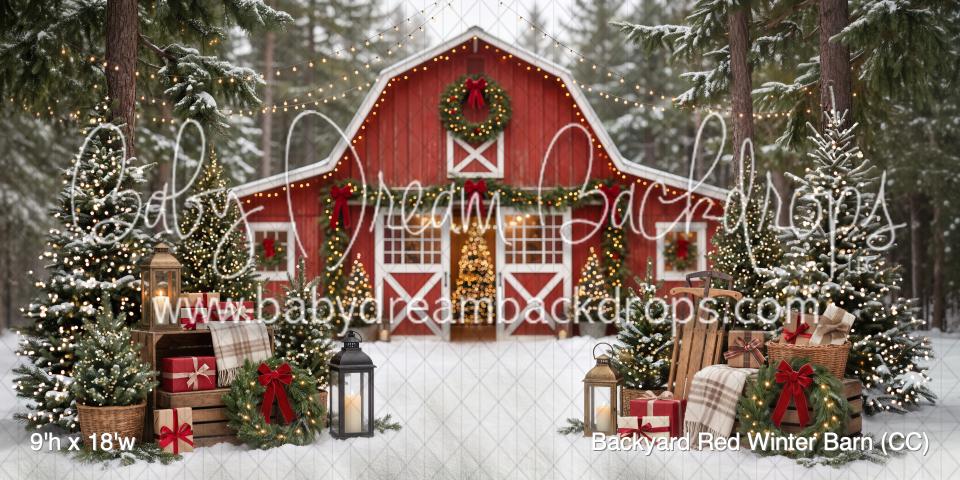 Backyard Red Winter Barn (CC)