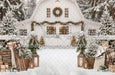Backyard White Winter Barn (CC)