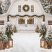 Backyard White Winter Barn (CC)