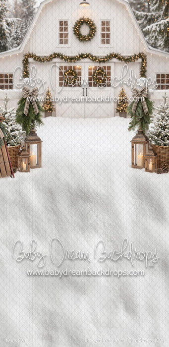 Backyard White Winter Barn Sweeps (CC)