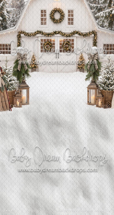 Backyard White Winter Barn Sweeps (CC)