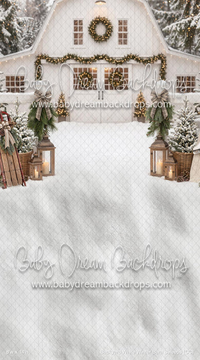 Backyard White Winter Barn Sweeps (CC)