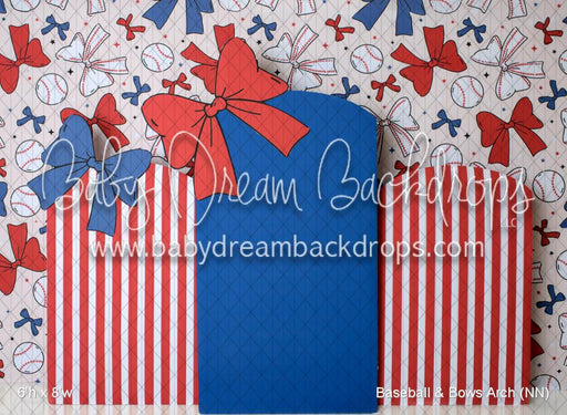Baseball & Bows Arch (NN)