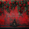 X Drop Bedtime Romance Wall with Roses (JA)