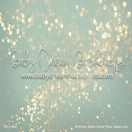 Birthday Bash Glow Fabric Floor Aqua (JA)